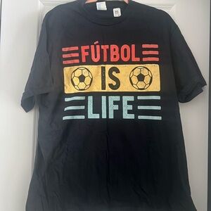 Black Futbol Is Life T-Shirt